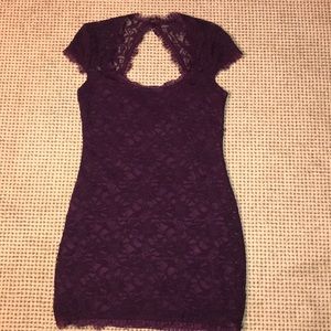 Purple bodycon dress